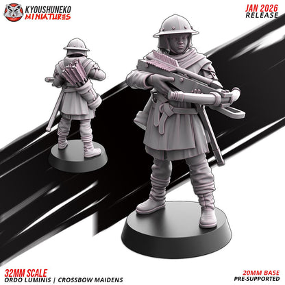 Ancient Chinese Cathay Ordo Luminis Maidens Crossbowmen Unit (10 models) Various Scales Historical Wargaming (US tariffs are pre-paid by us)