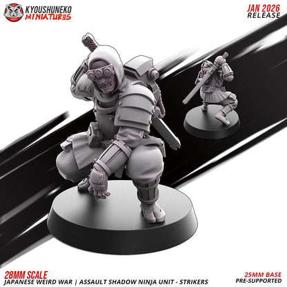 Weird War Japanese Assault Shadow Ninja Mele Unit (10 models) Various Scales SF Wargaming (US tariffs are pre-paid by us)