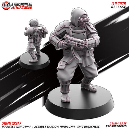 Weird War Japanese Assault Shadow Ninja SMG Unit (10 models) Various Scales SF Wargaming (US tariffs are pre-paid by us)