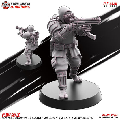 Weird War Japanese Assault Shadow Ninja SMG Unit (10 models) Various Scales SF Wargaming (US tariffs are pre-paid by us)