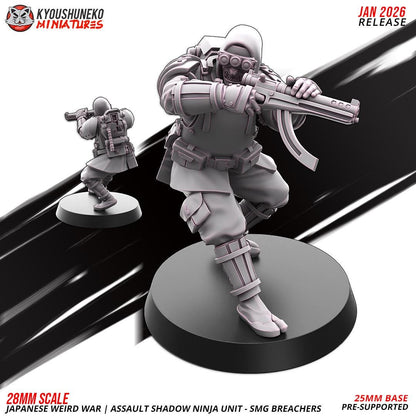 Weird War Japanese Assault Shadow Ninja SMG Unit (10 models) Various Scales SF Wargaming (US tariffs are pre-paid by us)