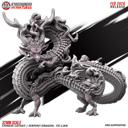 Ancient Chinese Cathay Serpent Dragon Fei Lian Various Scales Historical Wargaming (US tariffs are pre-paid by us)