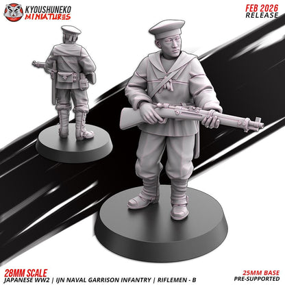 WWII Japanese Naval Garrison Riflemen Squad (10 models) Various Scales Historical Wargaming (US tariffs are pre-paid by us)