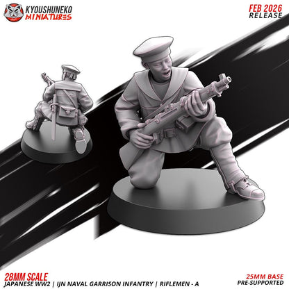 WWII Japanese Naval Garrison Riflemen Squad (10 models) Various Scales Historical Wargaming (US tariffs are pre-paid by us)