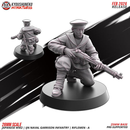 WWII Japanese Naval Garrison Riflemen Squad (10 models) Various Scales Historical Wargaming (US tariffs are pre-paid by us)