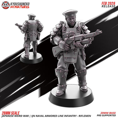 Weird War Japanese Naval Armoured Line Infantry Squad (10 models) Various Scales Historical Wargaming (US tariffs are pre-paid by us)