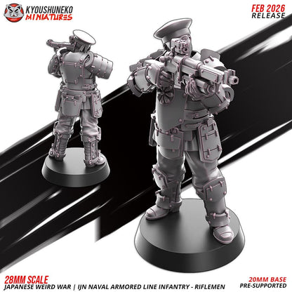 Weird War Japanese Naval Armoured Line Infantry Squad (10 models) Various Scales Historical Wargaming (US tariffs are pre-paid by us)