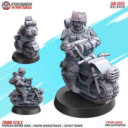 Weird War Finnish Scout Monotrack Scout Riders Squad (5 models) Various Scales Historical Wargaming (US tariffs are pre-paid by us)