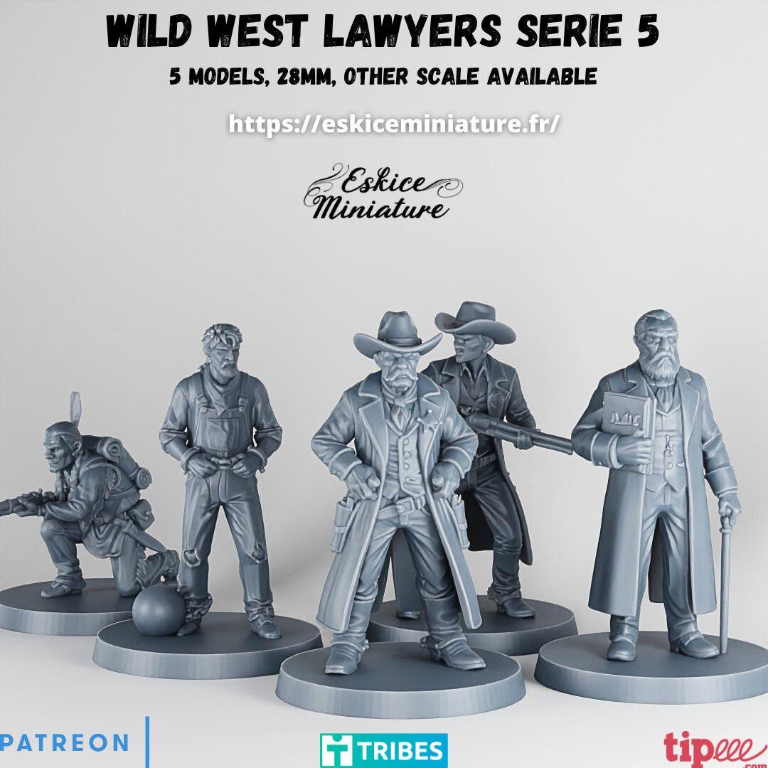 Wild West Sheriff Set (5 models) Various Scales Historical Wargaming (US tariffs are pre-paid by us)