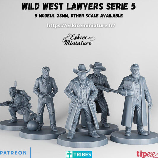 Wild West Sheriff Set (5 models) Various Scales Historical Wargaming (US tariffs are pre-paid by us)