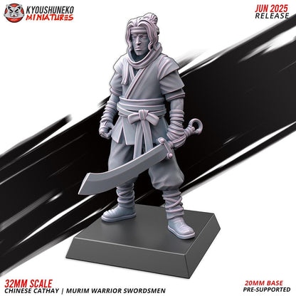Ancient Chinese Cathay Murim Warriors Swordsmen Unit (10 models) Various Scales Historical Wargaming (US tariffs are pre-paid by us)