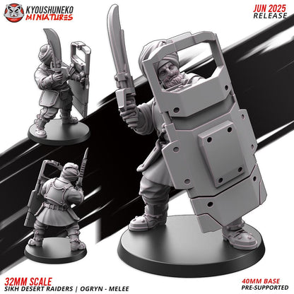 Sikh Desert Raider Ogryns (4 models) Various Scales SF Wargaming (US tariffs are pre-paid by us)