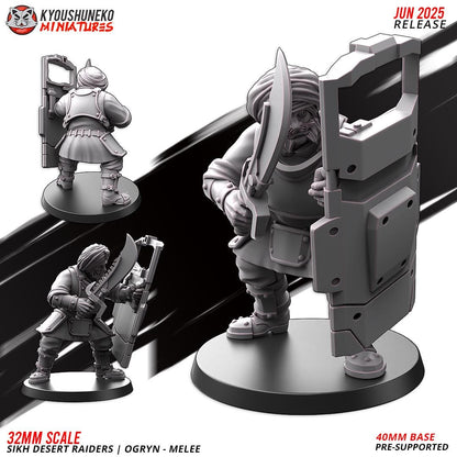 Sikh Desert Raider Ogryns (4 models) Various Scales SF Wargaming (US tariffs are pre-paid by us)