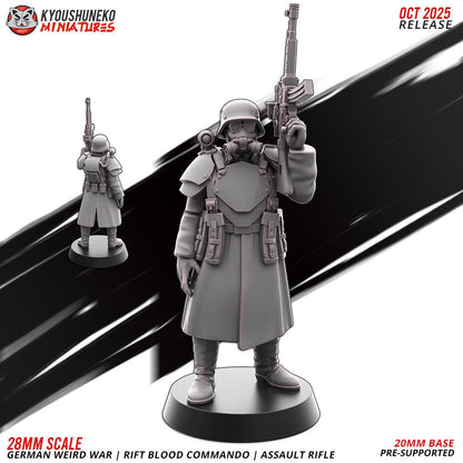 Axis Weird War Rift Blood Commando Escort with SMGs or Assault Rifles (3 models) Various Scales Sf Wargaming (US tariffs are pre-paid by us)