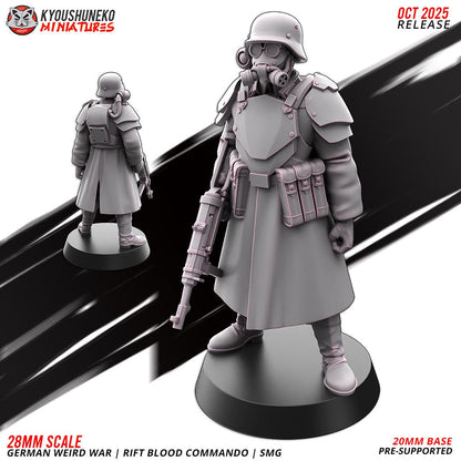 Axis Weird War Rift Blood Commando Escort with SMGs or Assault Rifles (3 models) Various Scales Sf Wargaming (US tariffs are pre-paid by us)