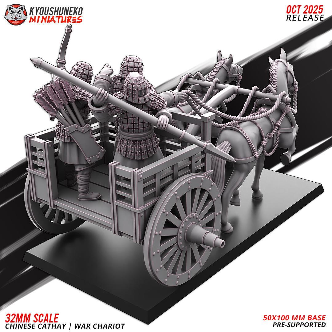 Ancient Chinese Cathay War Chariot Various Scales Fantasy Wargaming (US tariffs are pre-paid by us)