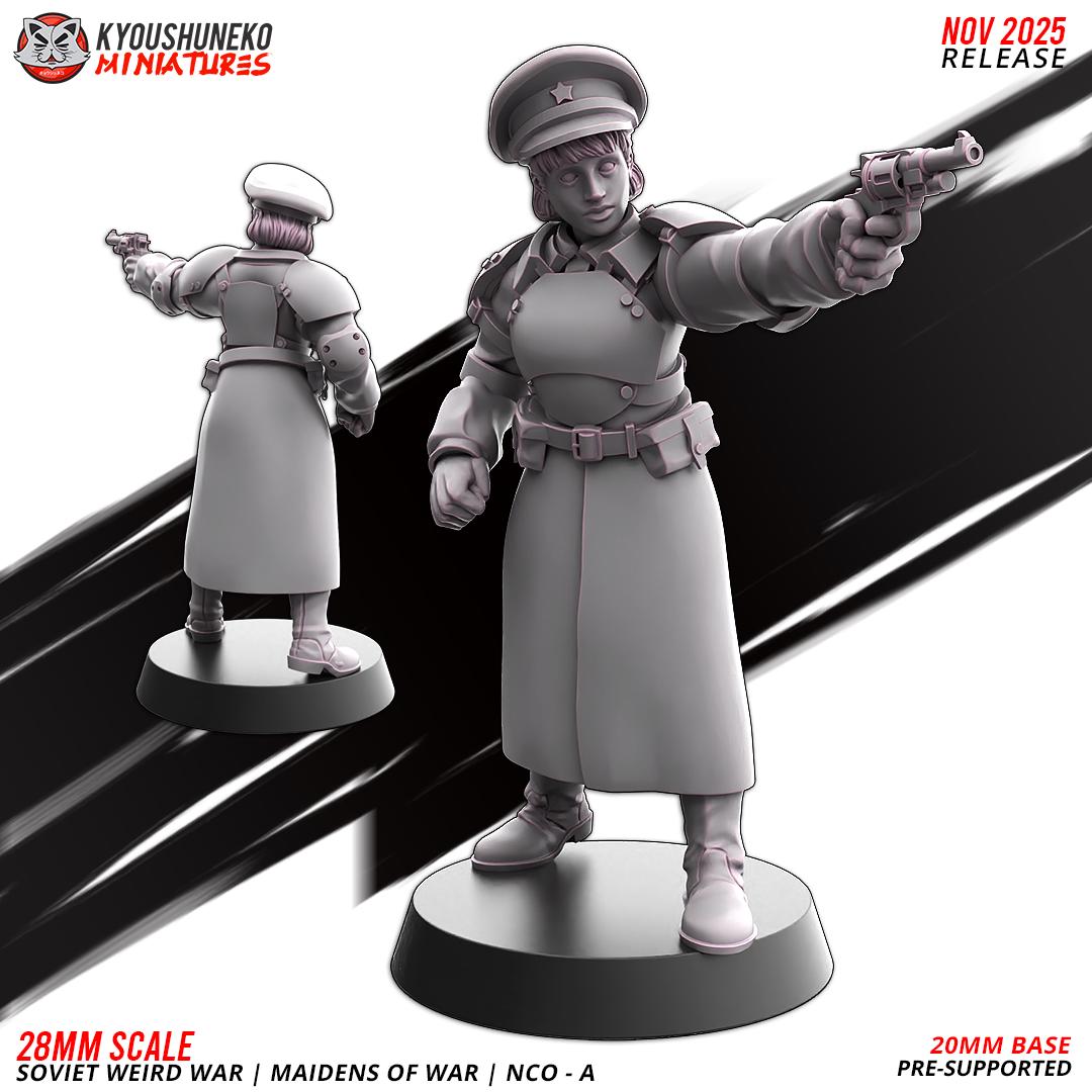 Weird War Soviet War Maidens NCO Set (2 models) Various Scales Sf Wargaming (US tariffs are pre-paid by us)