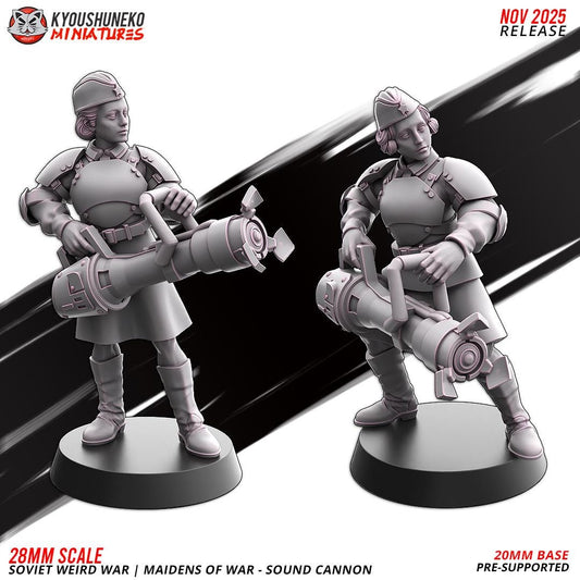 Weird War Soviet War Maidens Sound Cannon Team (2 models) Various Scales Sf Wargaming (US tariffs are pre-paid by us)