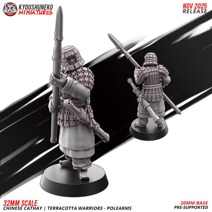 Ancient Chinese Cathay Terracotta Warriors Polearm Unit (10 models) Various Scales Historical Wargaming (US tariffs are pre-paid by us)