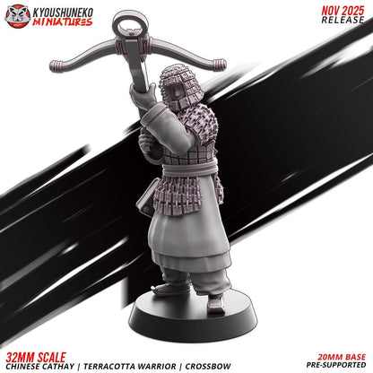 Ancient Chinese Cathay Terracotta Warriors Crossbowmen Unit (10 models) Various Scales Historical Wargaming (US tariffs are pre-paid by us)