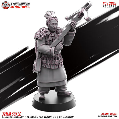Ancient Chinese Cathay Terracotta Warriors Crossbowmen Unit (10 models) Various Scales Historical Wargaming (US tariffs are pre-paid by us)