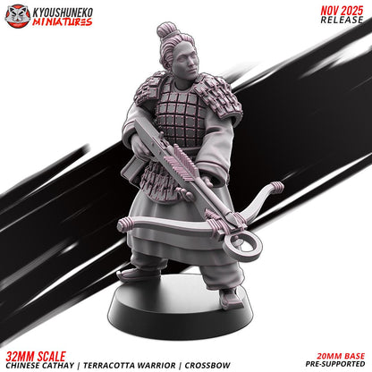Ancient Chinese Cathay Terracotta Warriors Crossbowmen Unit (10 models) Various Scales Historical Wargaming (US tariffs are pre-paid by us)