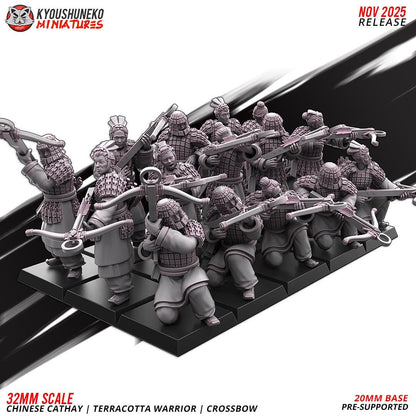 Ancient Chinese Cathay Terracotta Warriors Crossbowmen Unit (10 models) Various Scales Historical Wargaming (US tariffs are pre-paid by us)