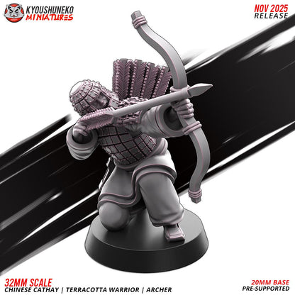 Ancient Chinese Cathay Terracotta Warriors Bowmen Unit (10 models) Various Scales Historical Wargaming (US tariffs are pre-paid by us)