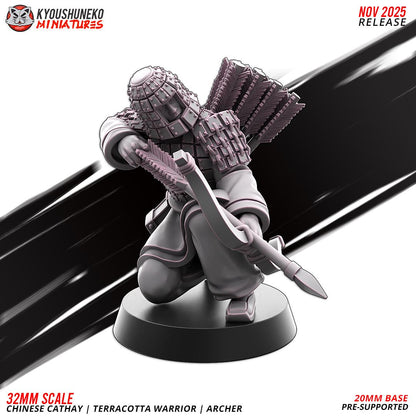 Ancient Chinese Cathay Terracotta Warriors Bowmen Unit (10 models) Various Scales Historical Wargaming (US tariffs are pre-paid by us)