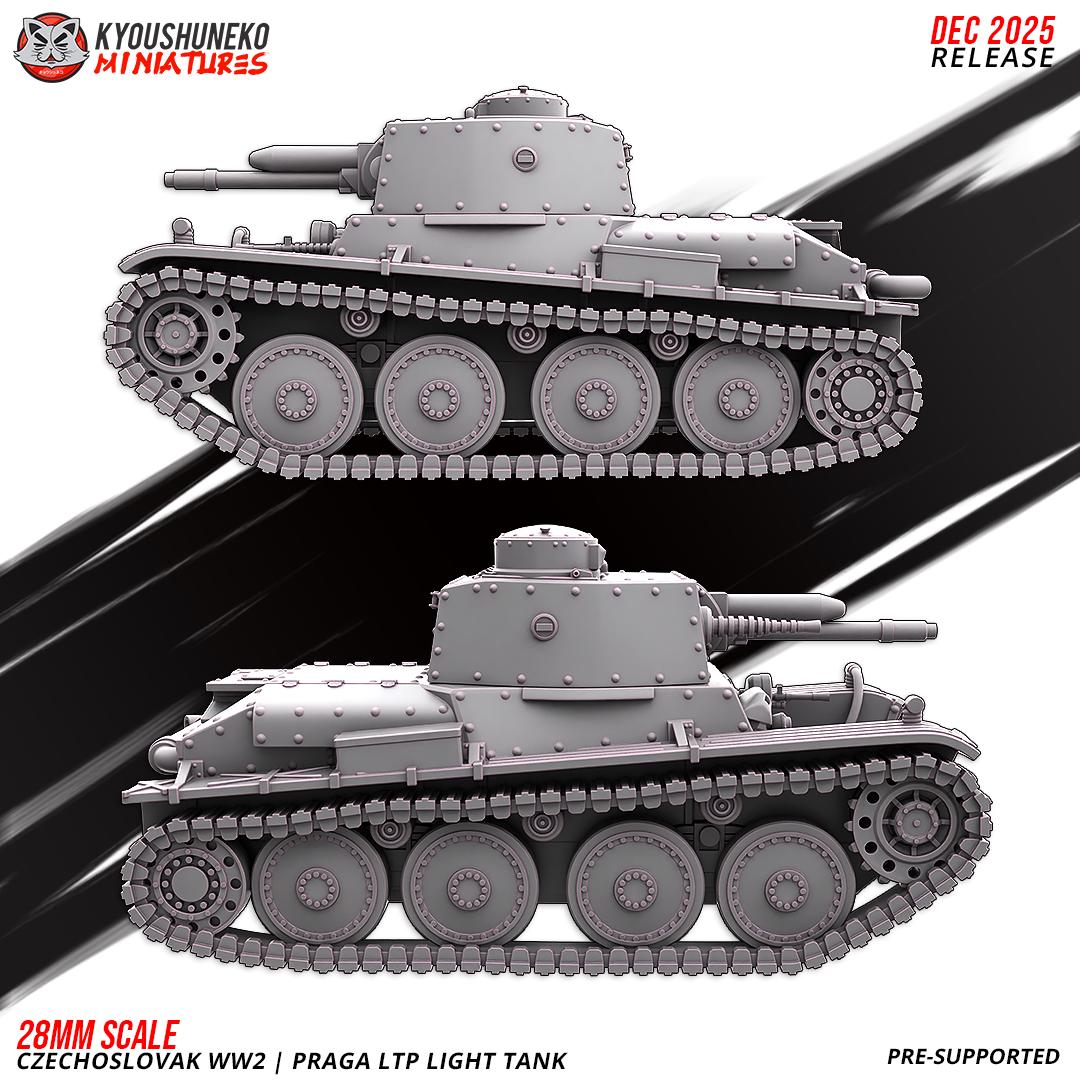 WWII Czechoslovak Praga LTP Light Tank Various Scales Historical Wargaming (US tariffs are pre-paid by us)