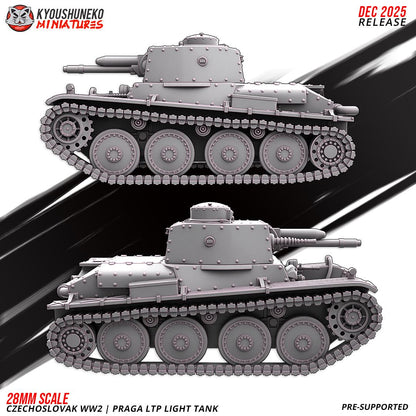 WWII Czechoslovak Praga LTP Light Tank Various Scales Historical Wargaming (US tariffs are pre-paid by us)