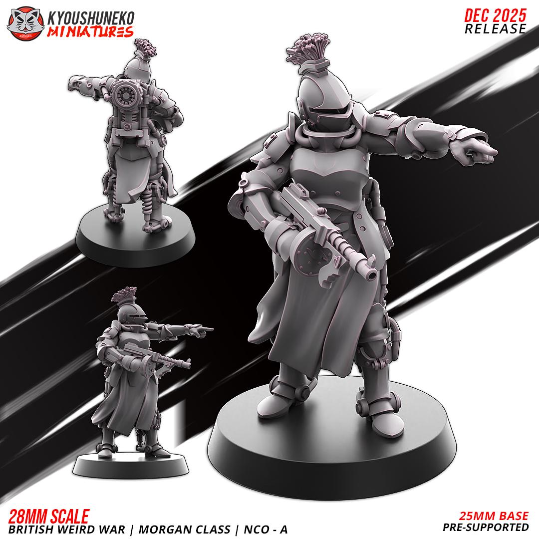 Weird War Commonwealth Morgan Class NCO (2 models) Various Scales Sf Wargaming (US tariffs are pre-paid by us)