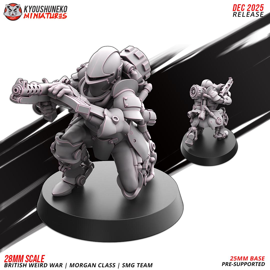 Weird War Commonwealth Morgan Class SMG Squad (10 models) Various Scales SF Wargaming (US tariffs are pre-paid by us)