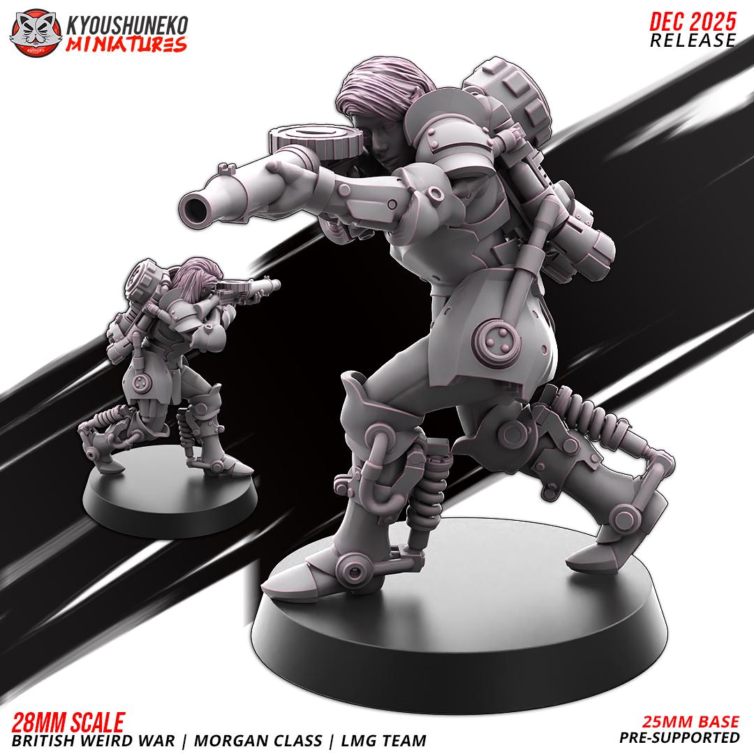 Weird War Commonwealth Morgan Class LMG Squad (10 models) Various Scales SF Wargaming (US tariffs are pre-paid by us)