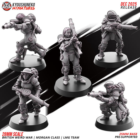 Weird War Commonwealth Morgan Class LMG Squad (10 models) Various Scales SF Wargaming (US tariffs are pre-paid by us)