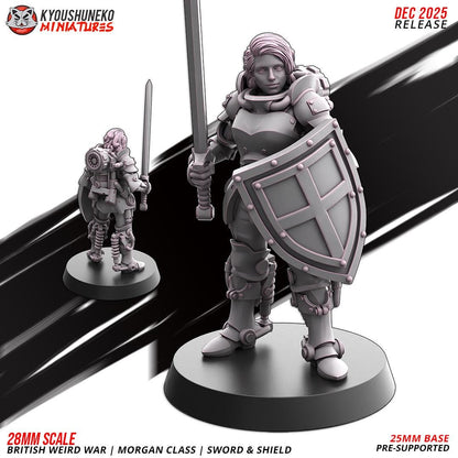 Weird War Commonwealth Morgan Class Sword and Shield Squad (10 models) Various Scales SF Wargaming (US tariffs are pre-paid by us)