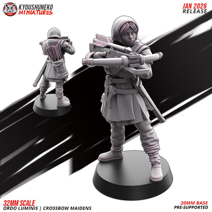 Ancient Chinese Cathay Ordo Luminis Maidens Crossbowmen Unit (10 models) Various Scales Historical Wargaming (US tariffs are pre-paid by us)