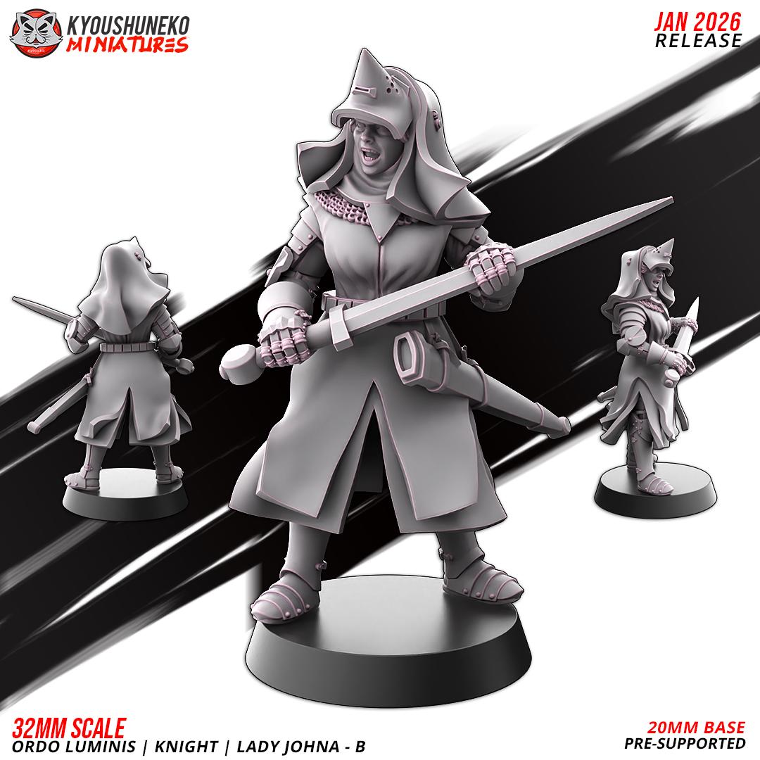 Ancient Chinese Cathay Ordo Luminis Lady Johna (2 models) Various Scales Fantasy Wargaming (US tariffs are pre-paid by us)