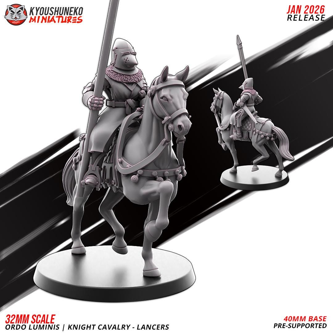 Ancient Chinese Cathay Ordo Luminis Knights Lancers (10 models) Crew Various Scales Historical Wargaming (US tariffs are pre-paid by us)