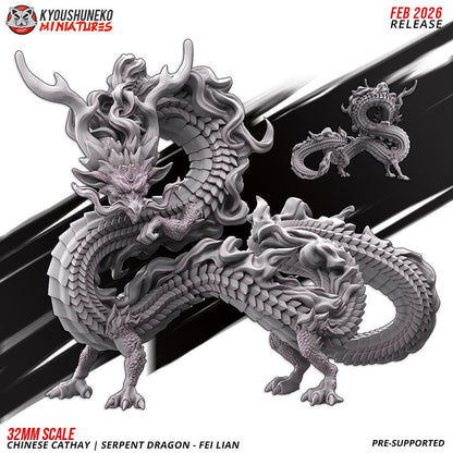 Ancient Chinese Cathay Serpent Dragon Fei Lian Various Scales Historical Wargaming (US tariffs are pre-paid by us)