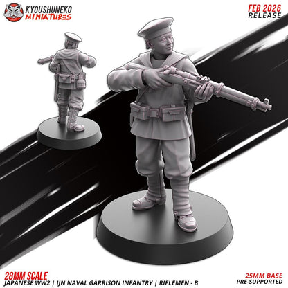 WWII Japanese Naval Garrison Riflemen Squad (10 models) Various Scales Historical Wargaming (US tariffs are pre-paid by us)