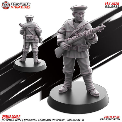 WWII Japanese Naval Garrison Riflemen Squad (10 models) Various Scales Historical Wargaming (US tariffs are pre-paid by us)
