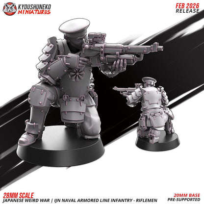 Weird War Japanese Naval Armoured Line Infantry Squad (10 models) Various Scales Historical Wargaming (US tariffs are pre-paid by us)