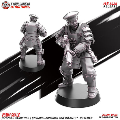 Weird War Japanese Naval Armoured Line Infantry Squad (10 models) Various Scales Historical Wargaming (US tariffs are pre-paid by us)