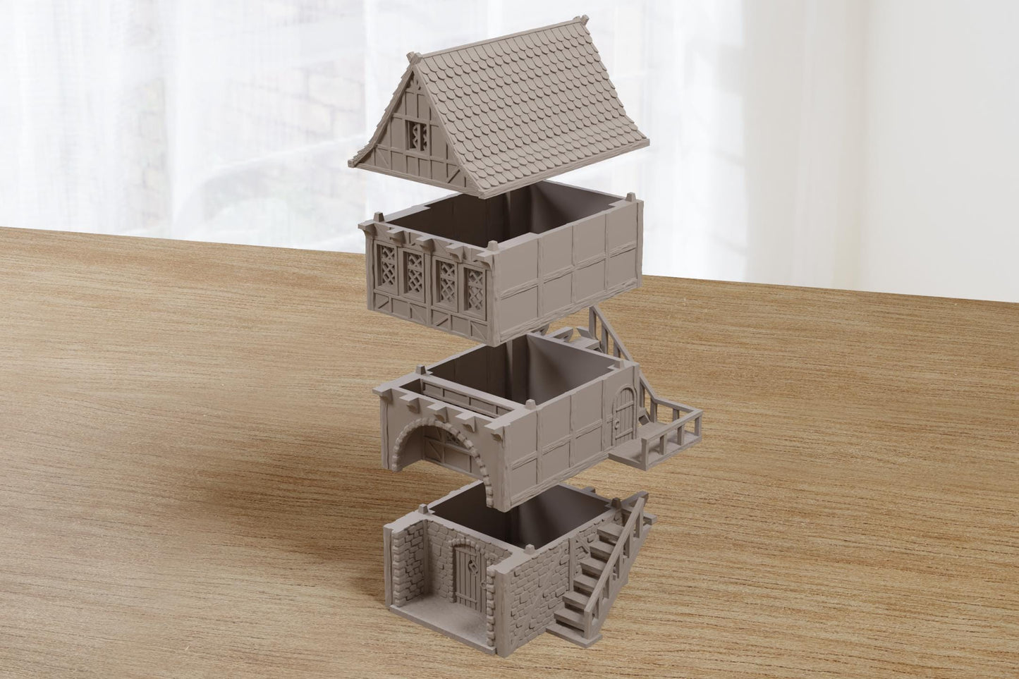 Wargaming Terrain Medieval Night Life District House H2 Various Scales Historical Fantasy (US tariffs are pre-paid by us)