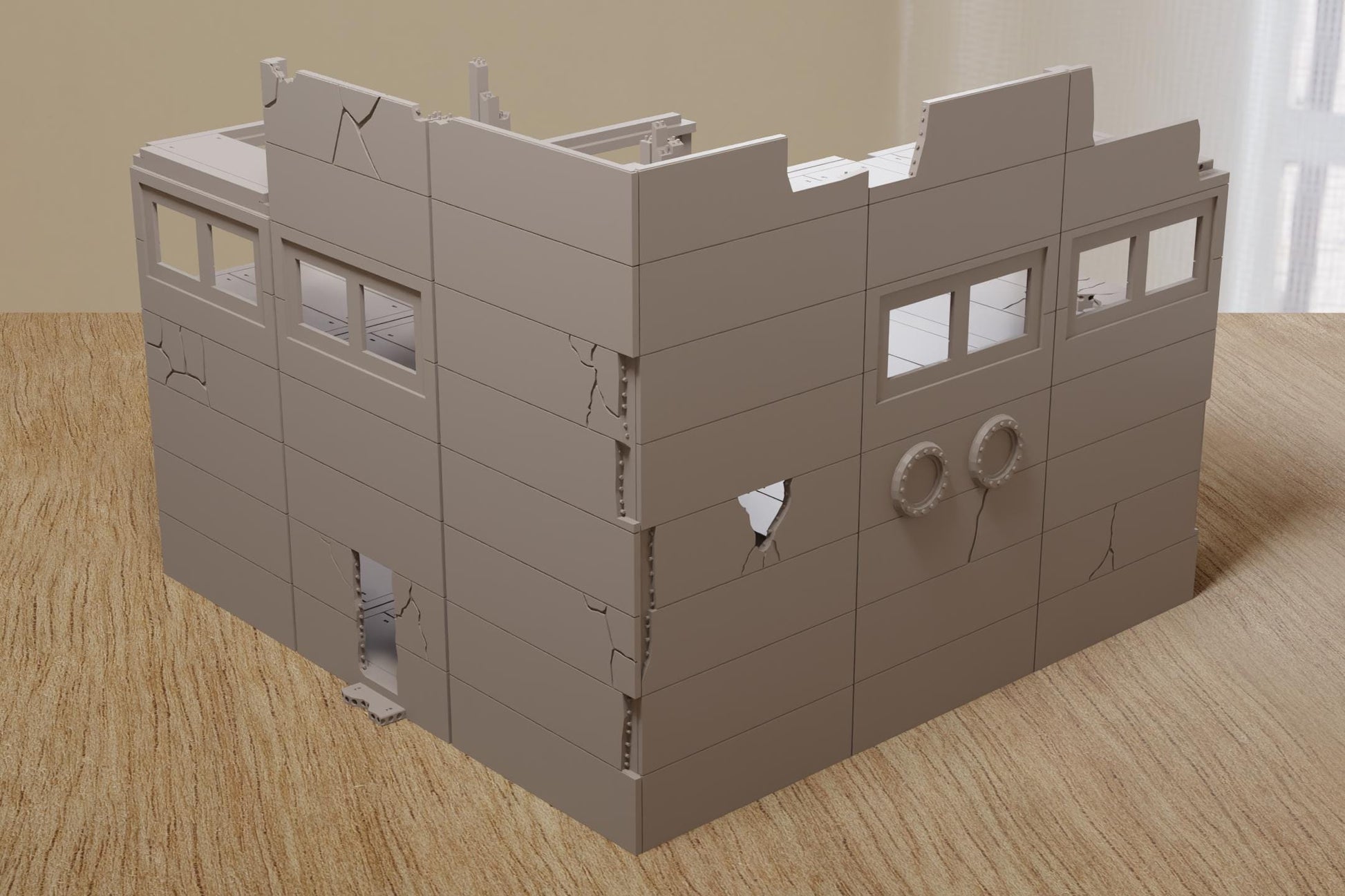 Wargaming Terrain Abandoned Industrial Building Modular Various Scales Historical Wargaming Modern (US tariffs are pre-paid by us)