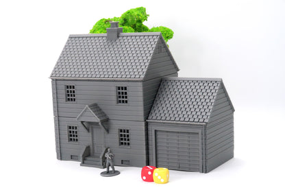 Wargaming Terrain American Classic Suburban House with Garage DS2 Various Scales Historical Wargaming Modern (US tariffs are pre-paid by us)