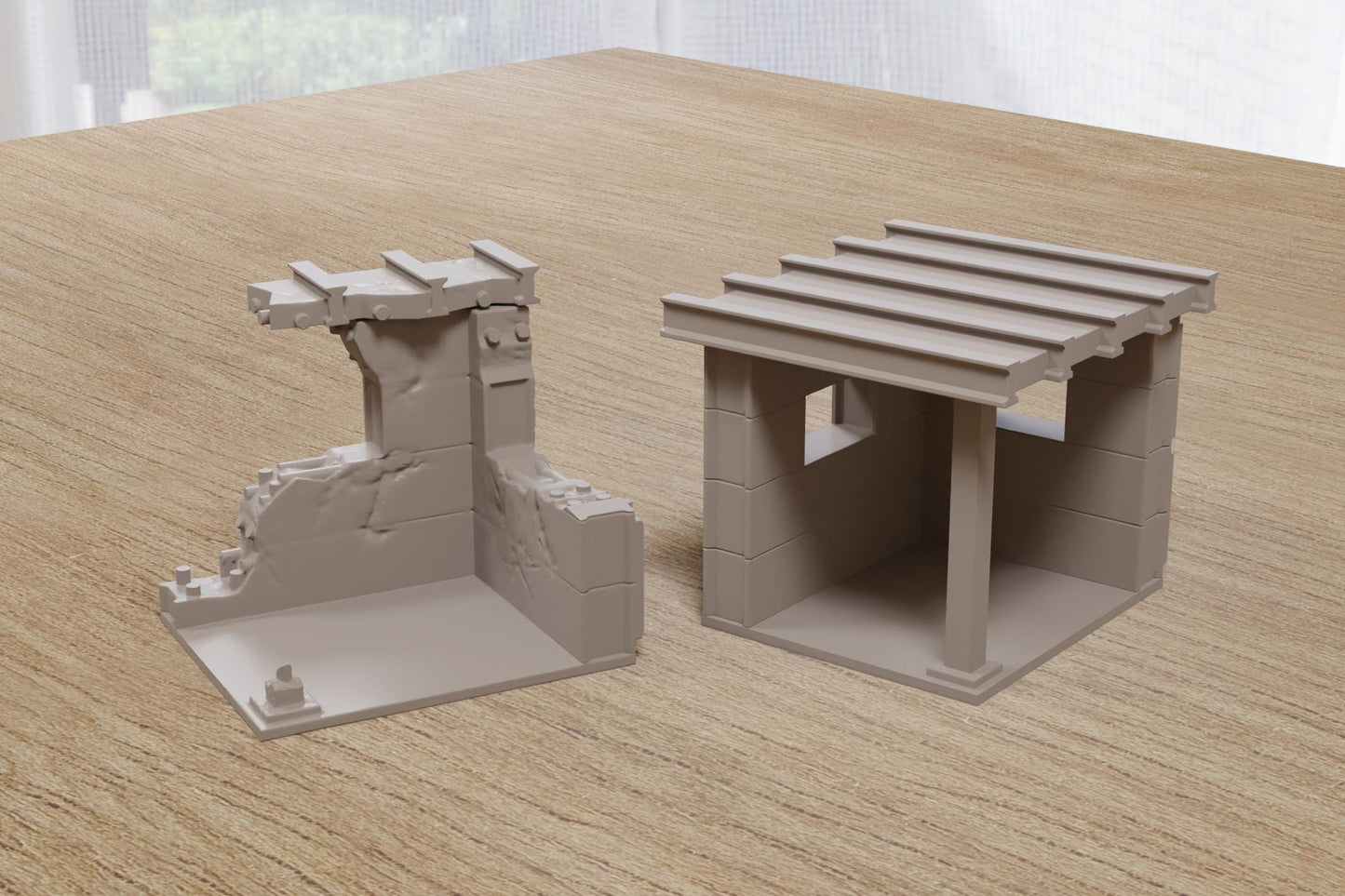 Wargaming Terrain Abandoned Concrete Guard Posts (set of 2) Various Scales Historical Wargaming Modern (US tariffs are pre-paid by us)