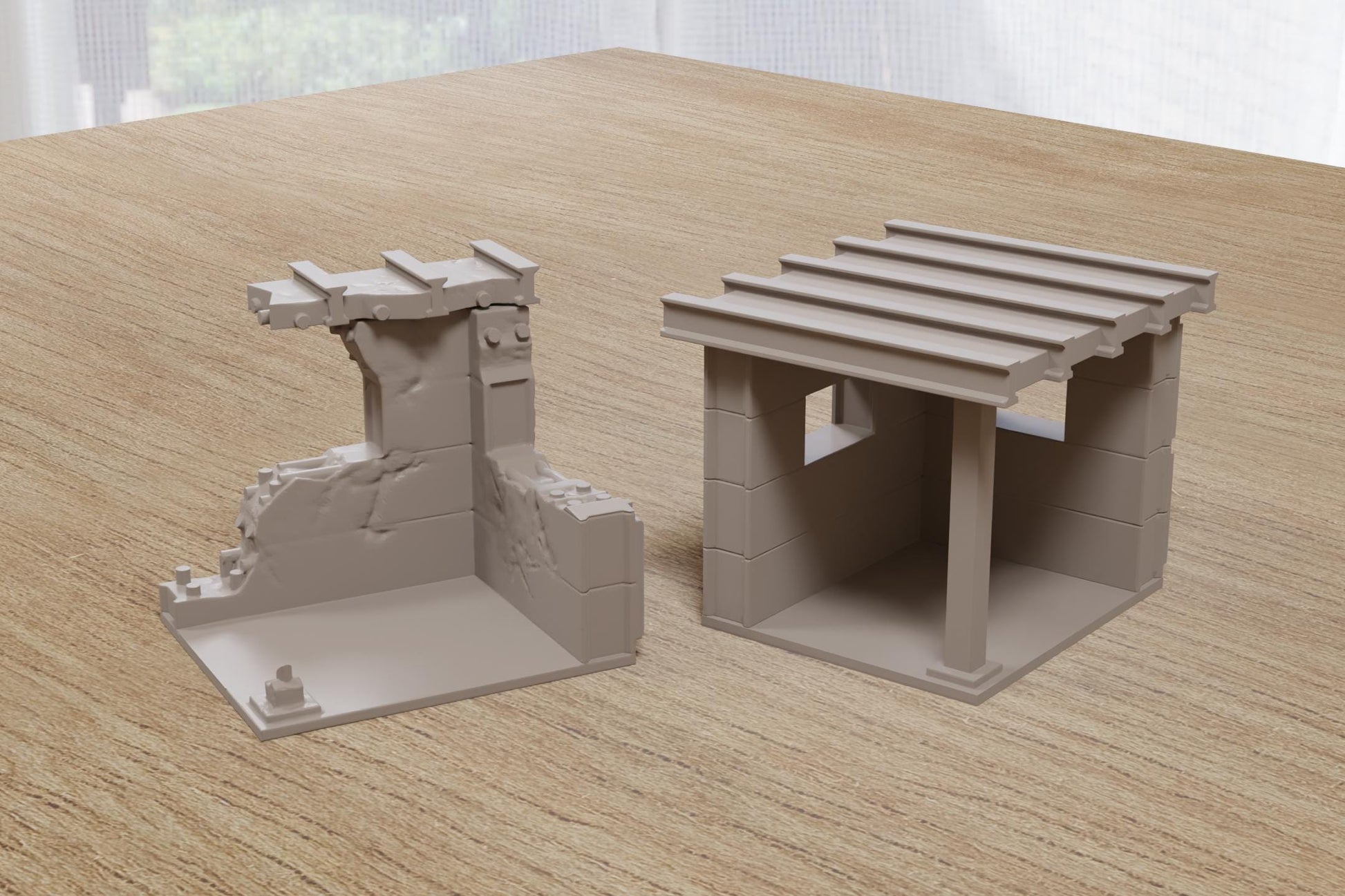 Wargaming Terrain Abandoned Concrete Guard Posts (set of 2) Various Scales Historical Wargaming Modern (US tariffs are pre-paid by us)