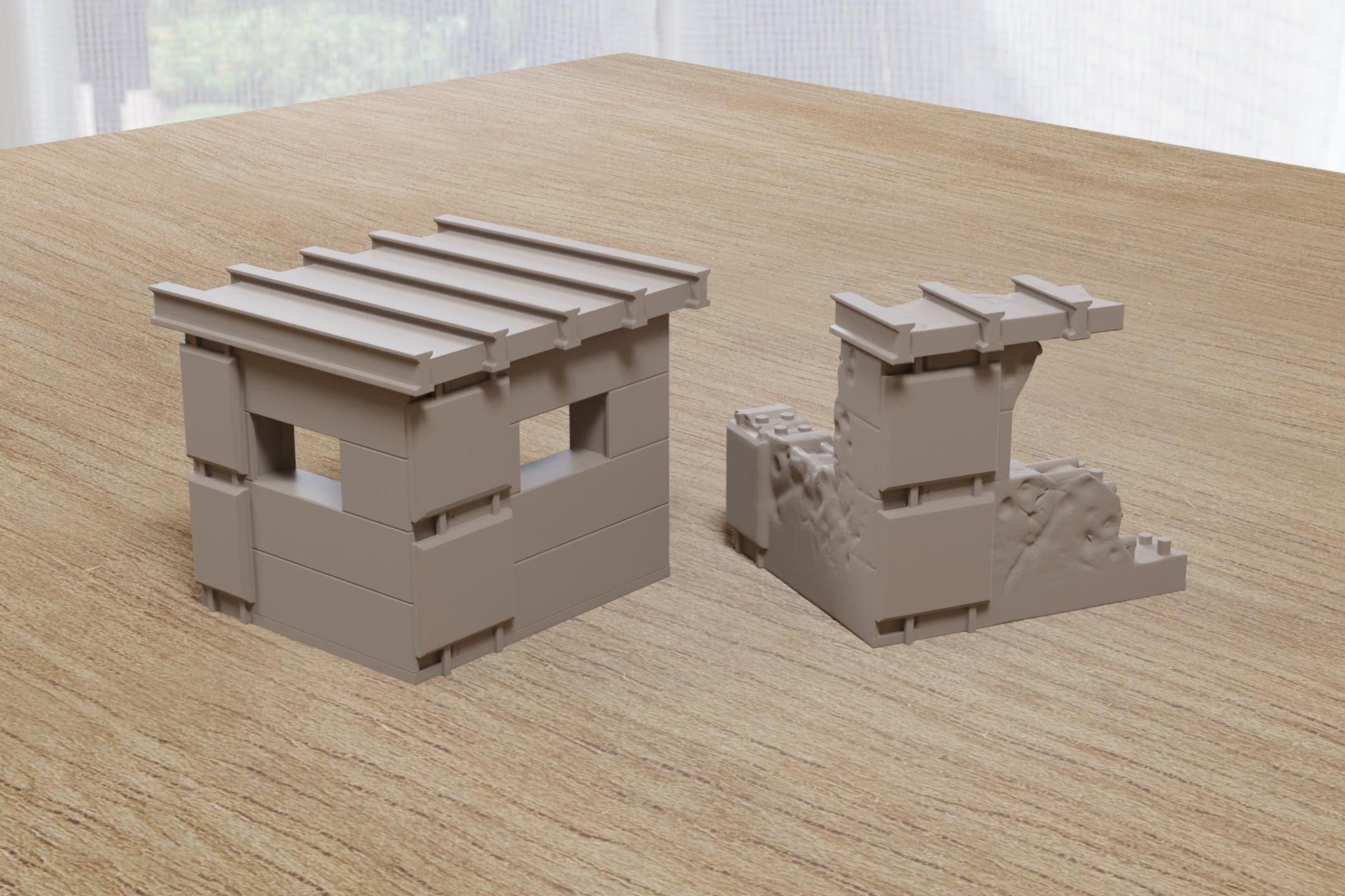 Wargaming Terrain Abandoned Concrete Guard Posts (set of 2) Various Scales Historical Wargaming Modern (US tariffs are pre-paid by us)